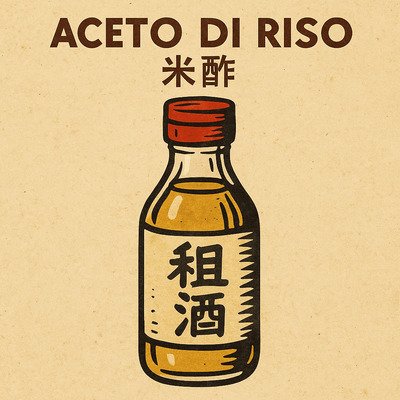 una bottiglietta di ACETO DI RISO